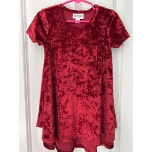 Girls size 2 Lula Roe Red Velvet dress